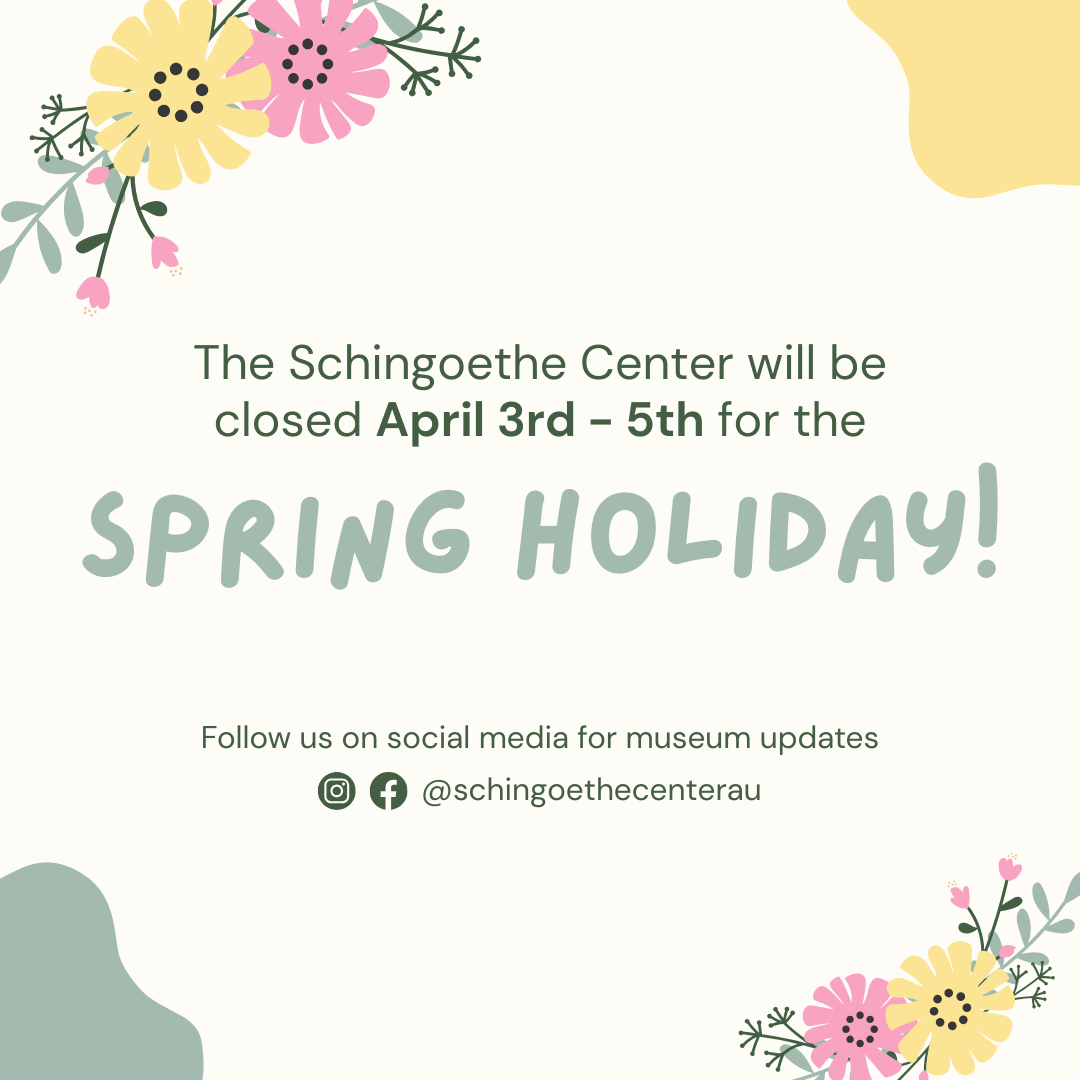 The Schingoethe Center will be closed April 3rd - 5th for the spring holiday!